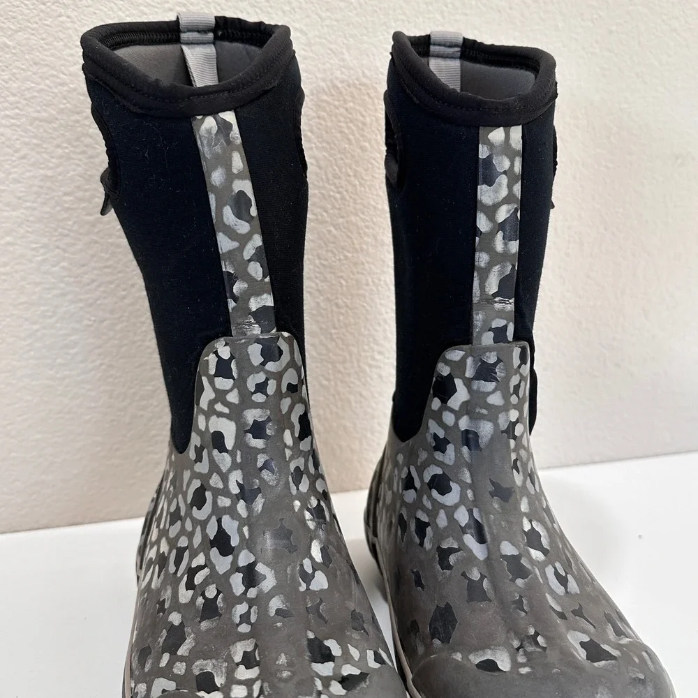 Bogs Leopard Waterproof Insulated Rain Boots -30F rated Youth‎ Girls 2 Euro 33